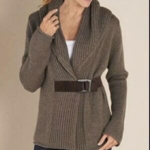 Soft Surroundings Country Weekend Belted Cardigan